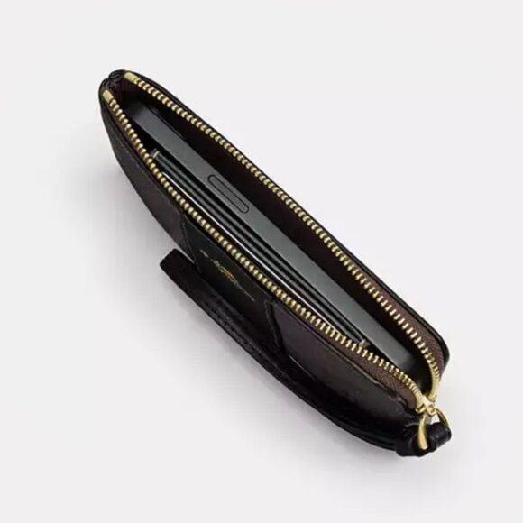 Coach Corner Zip Wristlet With Floral Print - Picture 3 of 4